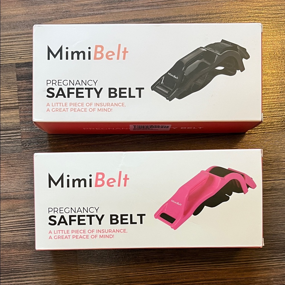 MimiBelt Pregnancy Safety Belt - Black and Pink